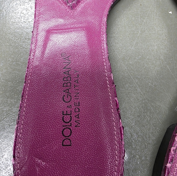 Vintage Dolce & Gabbana Y2k Pink Flats Shoes Sz 39 - Picture 3 of 4